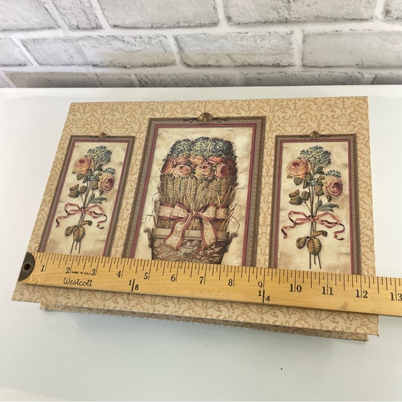 Keepsakes/Memory/Jewelry Box Country French Cottage Floral Rectangular 12.5 x 9 - Picture 16 of 16